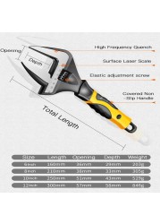 AIRAJ Adjustable Wrench Set , Movable Shifter Screwdrivers Tool Set Adjustable Wrench with Rubber Grip (6/8/10/12 IN)