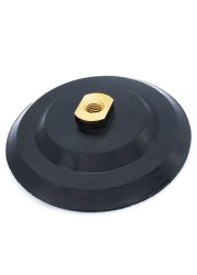 3/4/5/6/7" Rubber Backer Pad for Diamond Polishing Pad M14 5/8-11 Thread Hook Ring Sanding Disc Support Holder Polisher Adapter