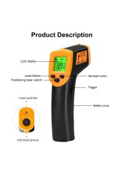 Digital infrared thermometer non-contact laser thermometer thermometer imaging hygrometer IR termometro LCD thermometer