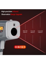 Infrared Digital Thermometer Laser Thermometer Gun LCD Thermometer Non-Contact Laser Thermometer 380℃ HABOTEST HT650A