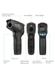 Mestek IR01 Series Digital Infrared Thermometer -50~380/550/800 Degree Non Contact Thermometer Gun Thermometer with Color Display