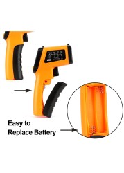 DZYTEK Non-Contact Digital Infrared Laser Thermometer Gun High Low Temperature Alarm -58℃~788℃ Thermometer