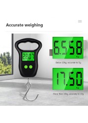 Portable 50KG Hanging Scale with Backlight Electronic Fishing Weights Pocket Digital Fishing Scales Luggage Weight Tool