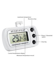 Convenient Digital Refrigerator Thermometer Refrigerator Freezer High Accuracy Electronic Thermometer Alarm With Magnetic Hook Detector