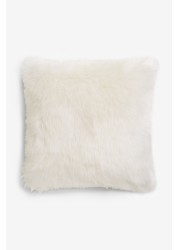 Faux Fur Heart Cushion