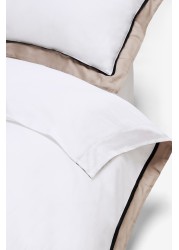 Collection Luxe 300 Thread Count 100% Cotton Sateen Duvet Cover And Pillowcase Set Border