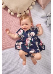 Lipsy Baby Puff Sleeve Dress With Matching Knicker