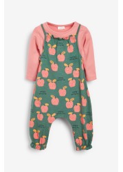 Baby Printed Dungarees And Bodysuit Set (0mths-3yrs)