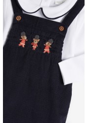 Baby Smart Cord Dungarees And Jersey Bodysuit Set (0mths-3yrs)