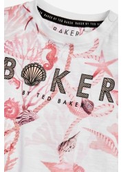 Baker by Ted Baker Printed Romper And Hat Set