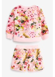 Baker by Ted Baker Floral Sweatshirt and Shorts Set