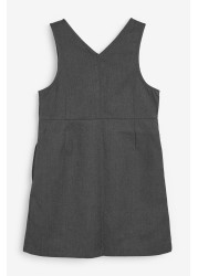 Heart Button Through Pinafore (3-14yrs)