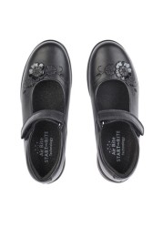 Start Rite Wish Black Leather Pretty School Shoe