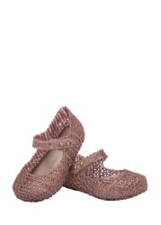 Mini Melissa Baby Nude Campana Papel Glitter Pumps