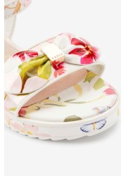 Baker by Ted Baker White Floral Platform Sandals