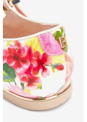 Baker by Ted Baker White Floral Mary Jane Shoes