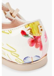 Baker by Ted Baker White Floral Mary Jane Shoes