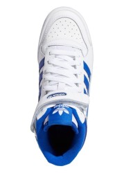 adidas Originals White Forum Mid Youth Lace Trainers