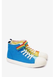 Little Bird Multicoloured Rainbow Canvas High Trainers