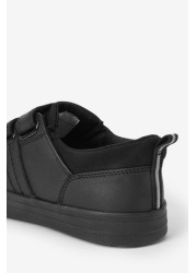 School Leather Triple Strap Shoes Standard Fit (F)
