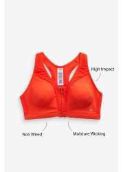 Next Active Sports High Impact Zip Front Bra