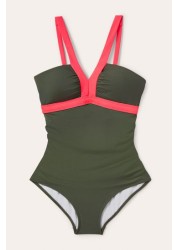 Boden Green Corsica V-neck Swimsuit