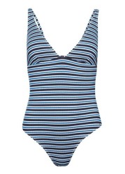 Superdry Edit Navy Blue Stripe Swimsuit