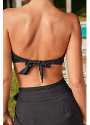 Shirred Swimwear Bandeau Top