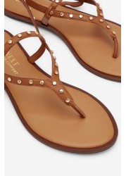 Forever Comfort® Studded Toe Thong Sandals Regular/Wide Fit
