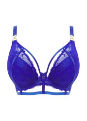 Figleaves Blue Layla Lace Balcony Bra