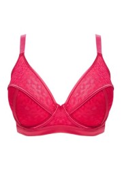 Figleaves Womens Red Leopard Pimlico Non-Pad Underwired Plunge Bra