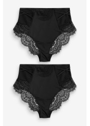 Tummy Control Lace Knickers 2 Pack