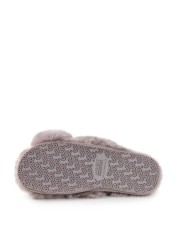 Just Sheepskin Daisy Cross Over Open Toe Slider Slipper