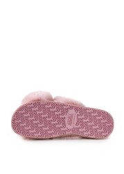 Just Sheepskin Daisy Cross Over Open Toe Slider Slipper