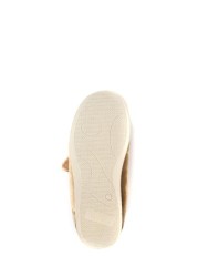 Pavers Natural Beige Ladies Touch Fasten Full Slippers With Permalose Sole