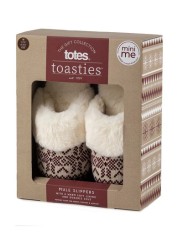 Totes Ladies Family Collection Fair Isle Mule Slippers