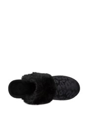 Totes Isotoner Ladies Velour Heeled Mule Slippers