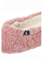 Joules Pink Pombury Ballet Slippers With Pom