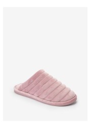 Padded Quilted Mule Slippers