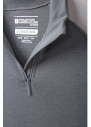 Mountain Warehouse Merino بلوزة حرارية للسيدات برقبة بسحاب