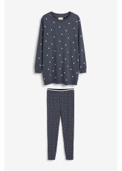 Cotton Tunic And Legging Pyjamas Set