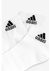 adidas Kids White Mid Cut Socks Three Pack