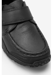 School Leather Single Strap Shoes Narrow Fit (E)