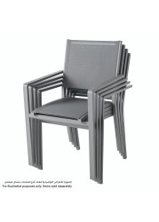 Batz Aluminum & Polyester Stackable Armchair GoodHome (560 x 600 x 860 mm)