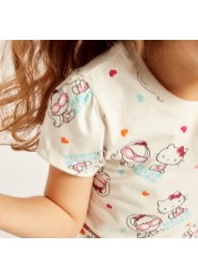 Sanrio Hello Kitty Print T-shirt with Short Sleeves - Set of 2