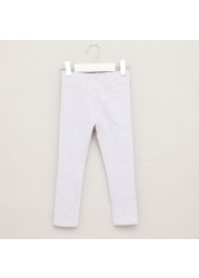 Juniors Plain Leggings with Elasticised Waistband - Set of 2