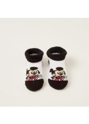 Disney Mickey Mouse Print Booties