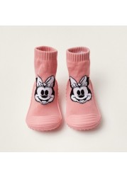 Disney Minnie Mouse Print Sneaker Booties