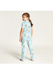 Disney Daisy Duck Print Shirt and Full Length Pyjama Set