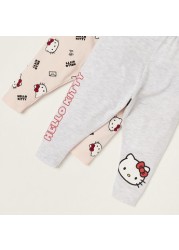 Sanrio Hello Kitty Print Leggings with Elasticated Waistband - Set of 2